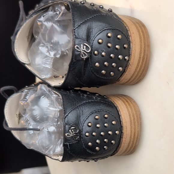Sam Edelman Jayna Women's Black Studded Oxford Shoes - Picture 6 of 9